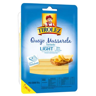 Queijo Mucarela Tirolez 150g Light Fat Savegnago New